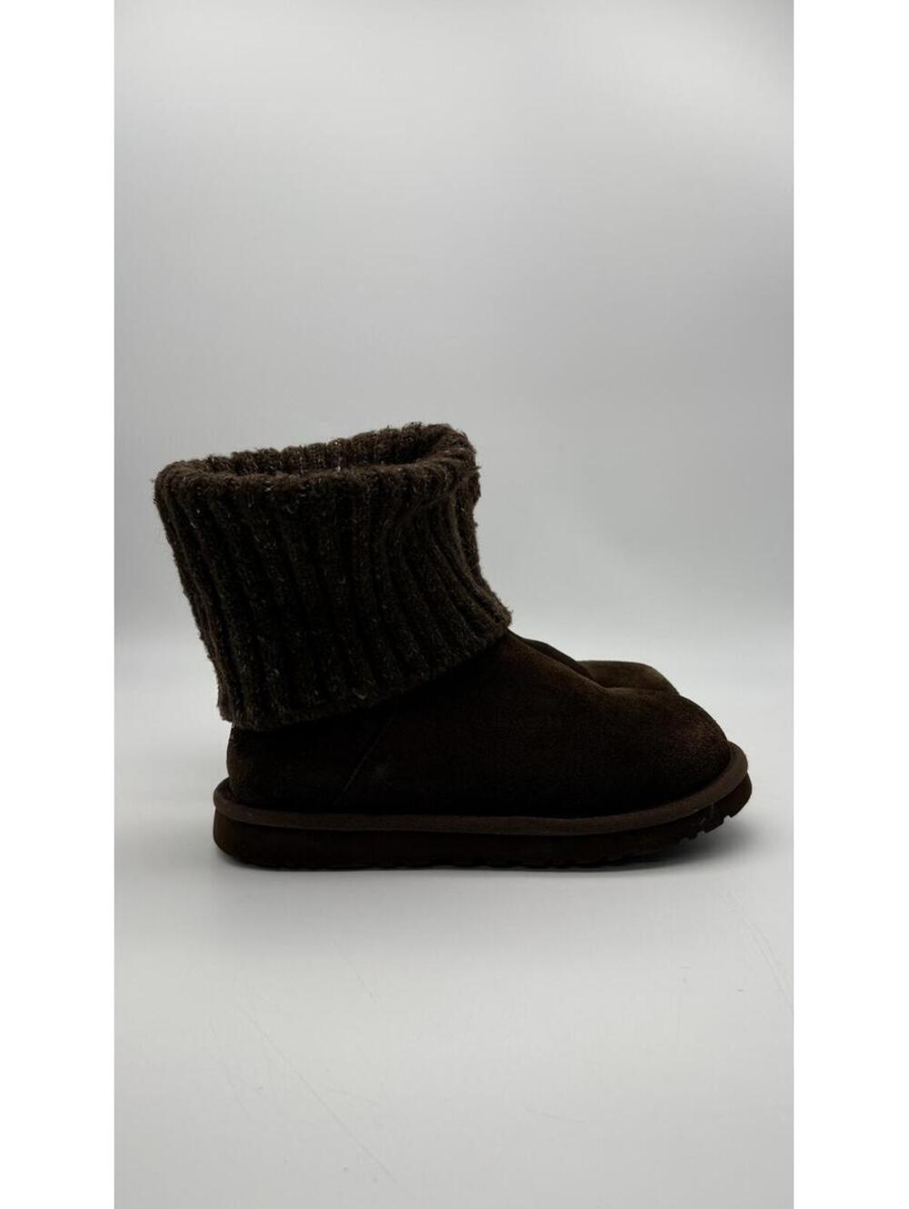 UGG Cambridge Women's Suede Knit Boot Chestnut Size 8‎